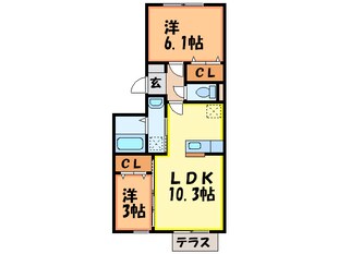 クレール緑の物件間取画像